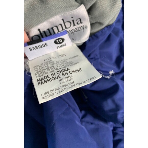 Columbia Puffer Jacket Women’s XL Blue Light Blue Interchange Reversible - Picture 6 of 12